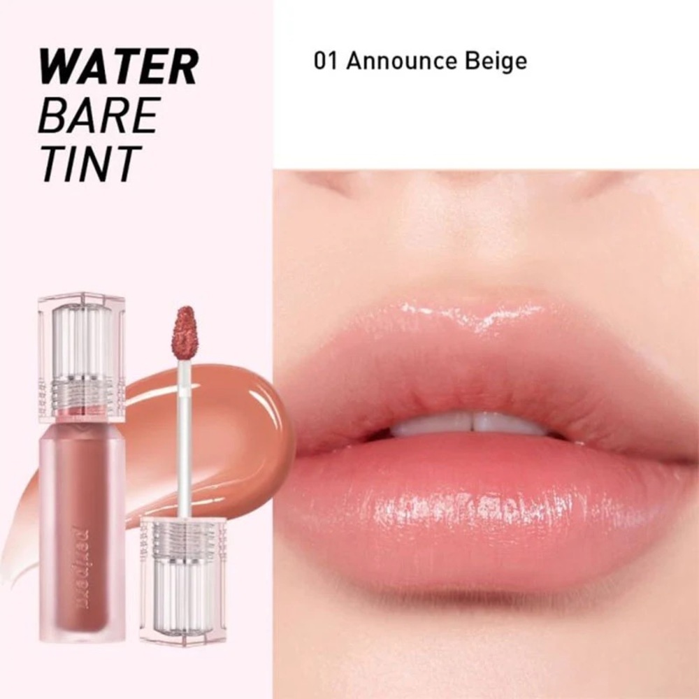 HIGHLY RAVE ASIAN KOREAN MAKEUP | PERIPERA WATER BARE TINT | 01 ANNOUNCE BEIGE
